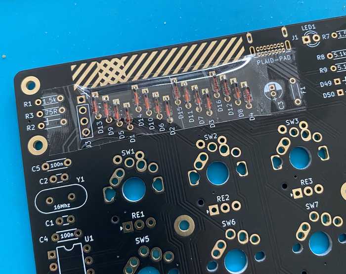 plaid pad 1N4148 diodes 1