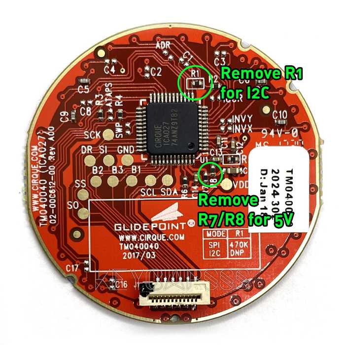 Configuration resistor for I2C and 5V