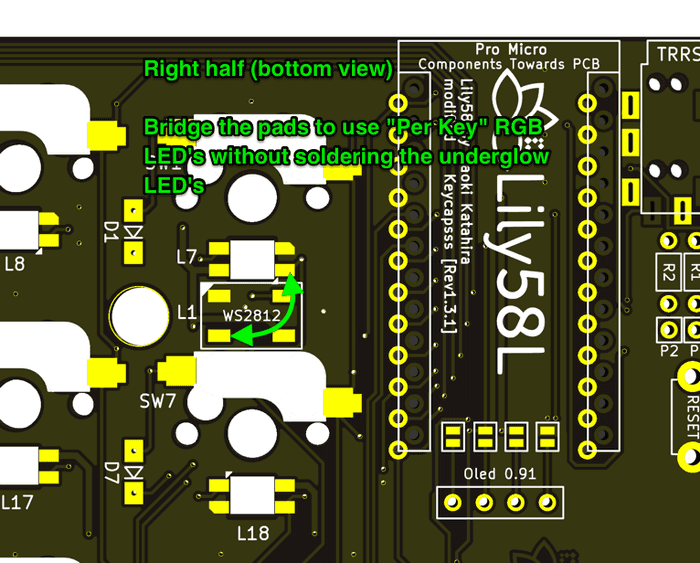 Right half - bridge underglow